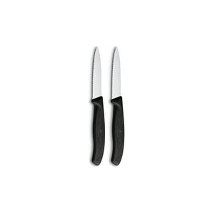 Cuchillos Verdura Swiss Classic Dentado Negro Victorinox + Grabado Personalizado