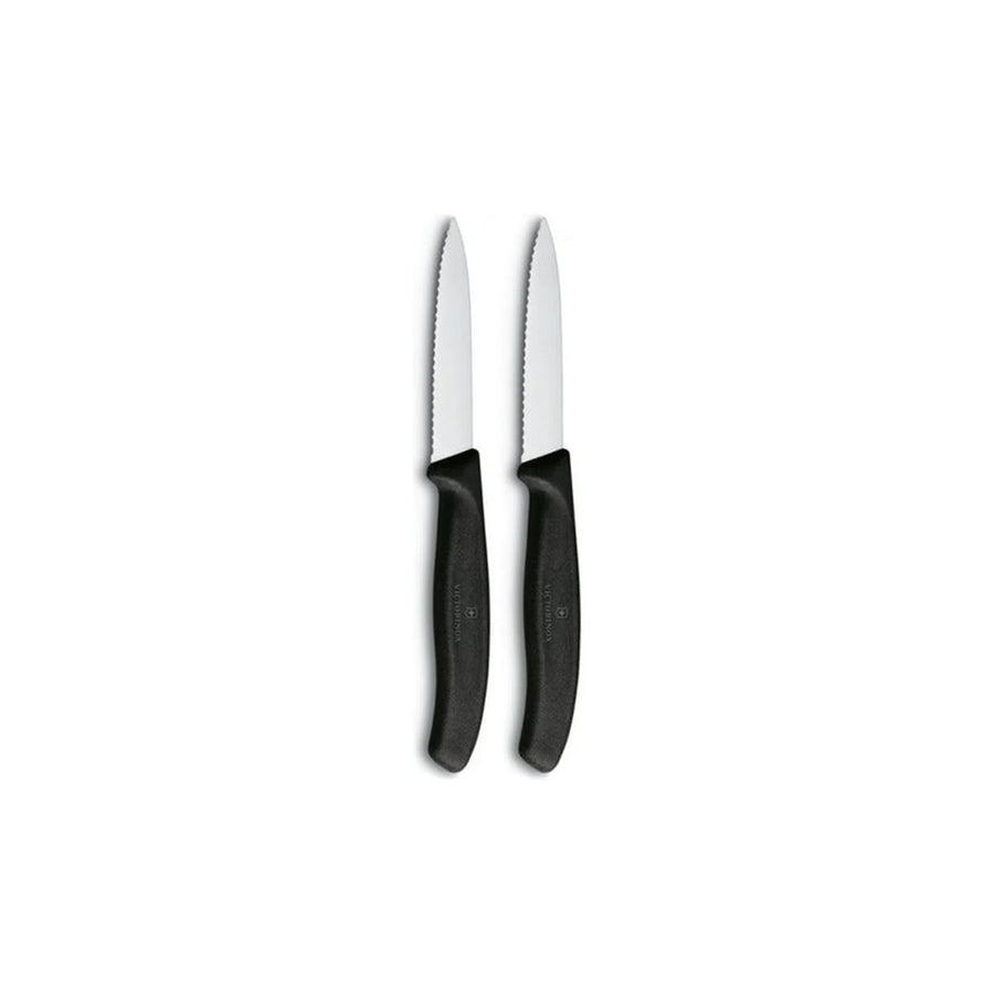 Cuchillos Verdura Swiss Classic Dentado Negro Victorinox