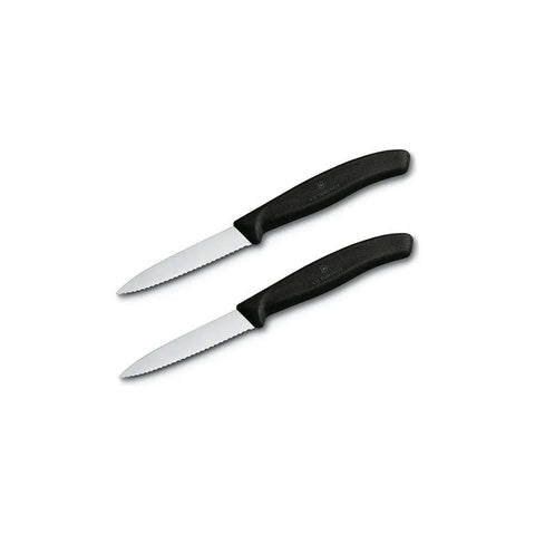 Cuchillos Verdura Swiss Classic Dentado Negro Victorinox