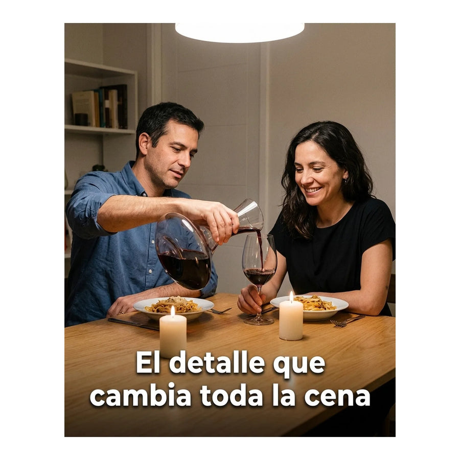Decantador Aireador Vino 1,7 Litros Wayu Cristal Premium