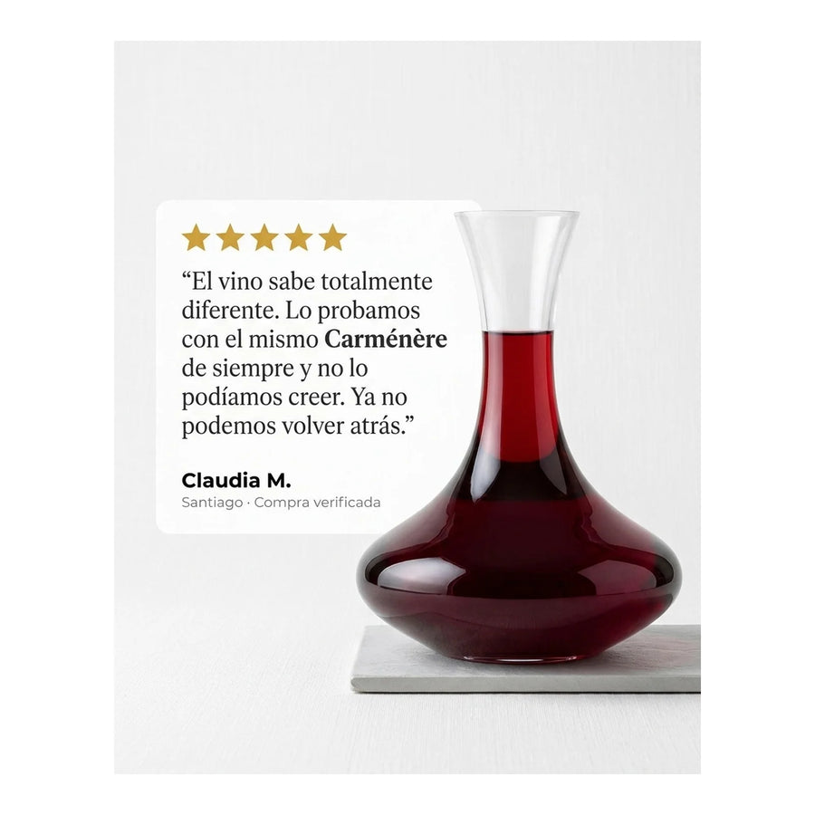 Decantador Aireador Vino 1,7 Litros Wayu Cristal Premium