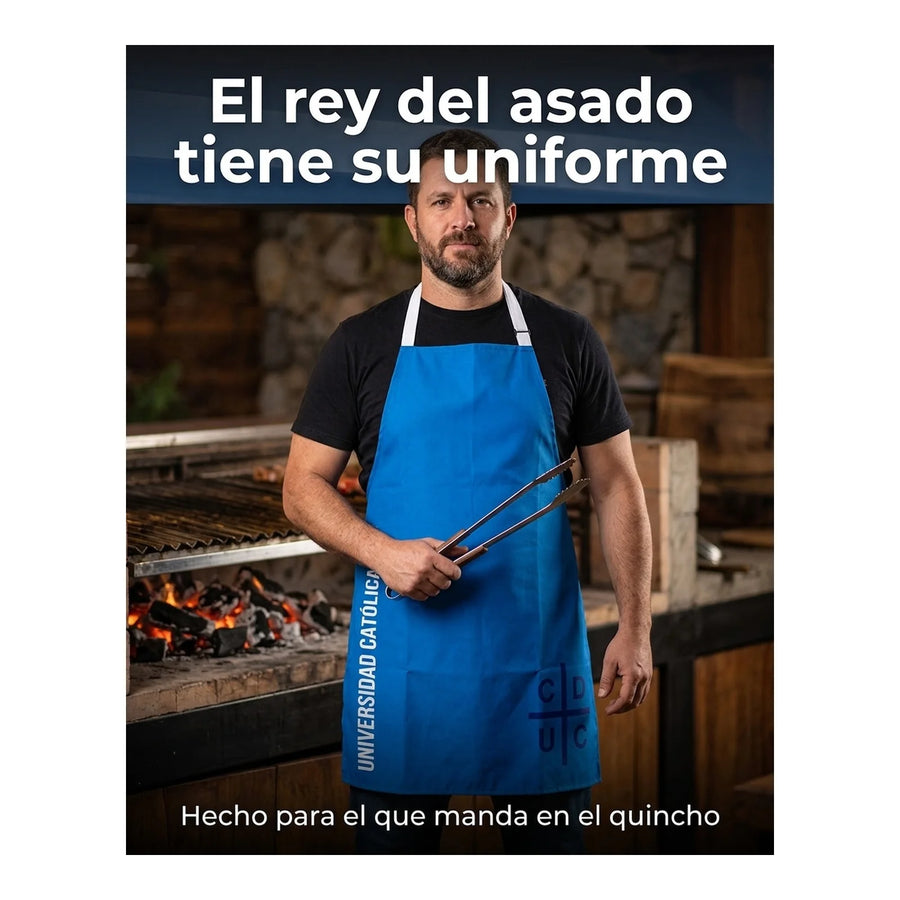 Delantal Parrillero U Catolica Quincho Pechera Cocina Bbq