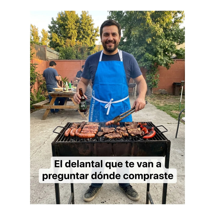 Delantal Parrillero U Catolica Quincho Pechera Cocina Bbq