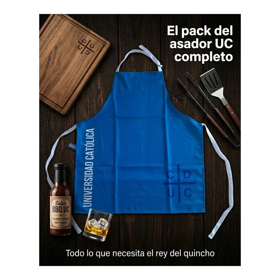 Delantal Parrillero U Catolica Quincho Pechera Cocina Bbq