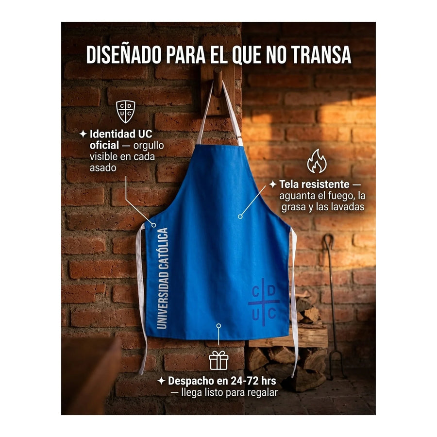 Delantal Parrillero U Catolica Quincho Pechera Cocina Bbq