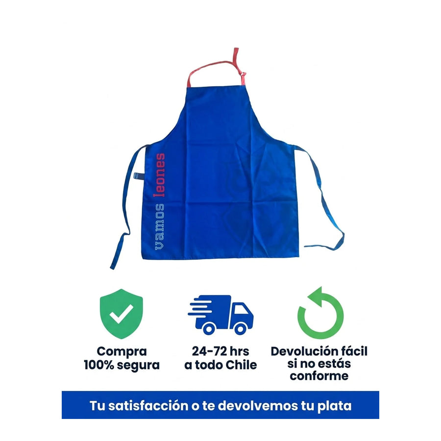 Delantal Parrillero U De Chile Quincho Pechera Cocina Bbq