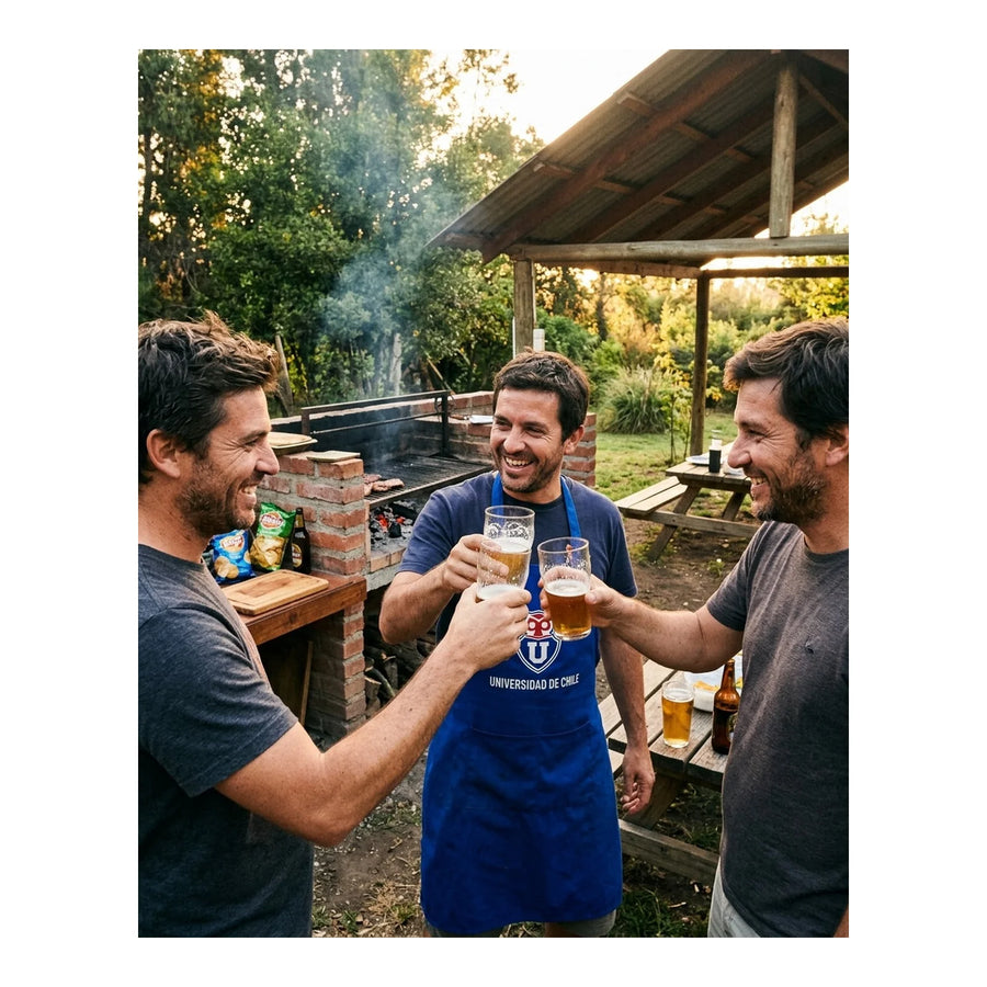 Delantal Parrillero U De Chile Quincho Pechera Cocina Bbq
