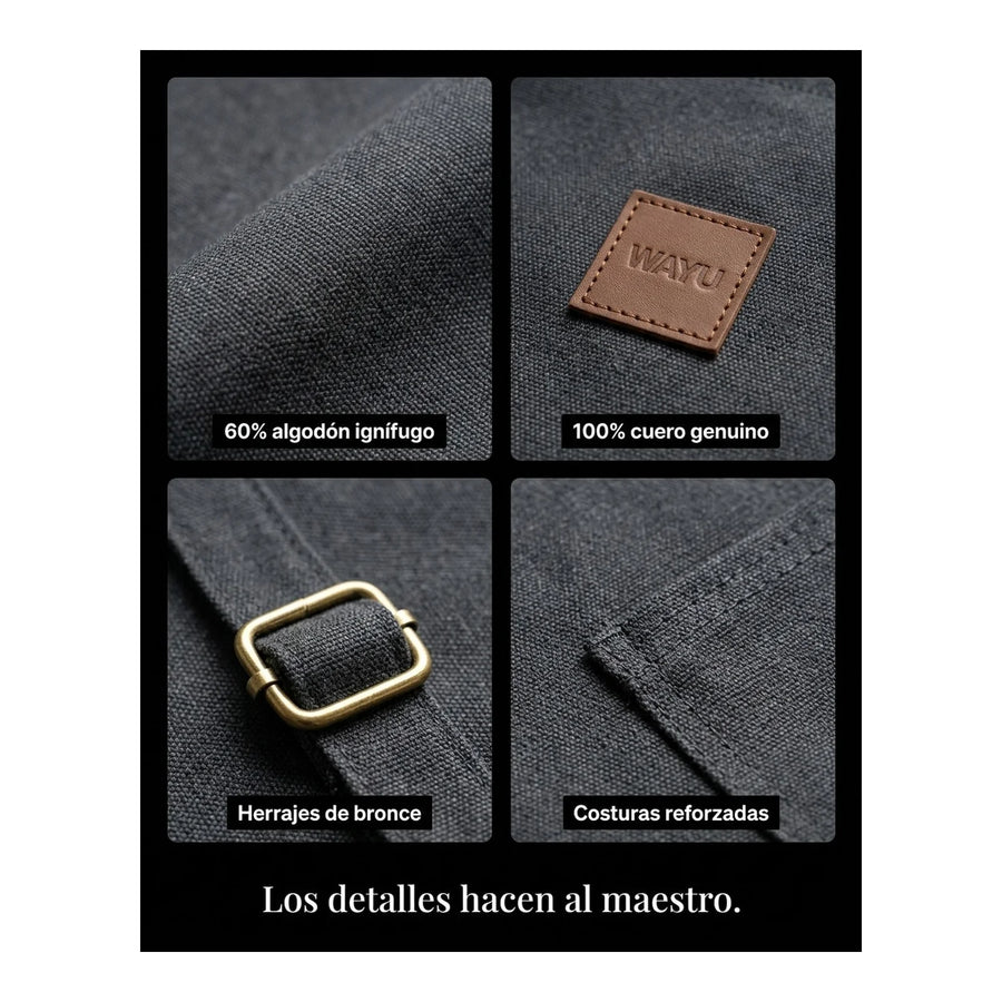 Delantal Parrillero Wayu Pechera Cocina