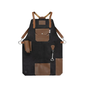 Delantal Pechera Parrillera Master Black Con Accesorios + Grabado Personalizado