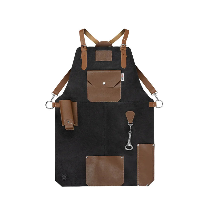Delantal Pechera Parrillera Master Black Con Accesorios + Grabado Láser