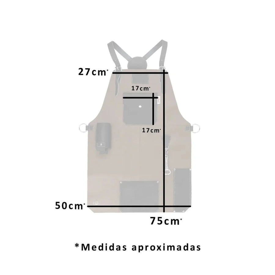 Delantal Pechera Parrillera Master Brown + Grabado Láser