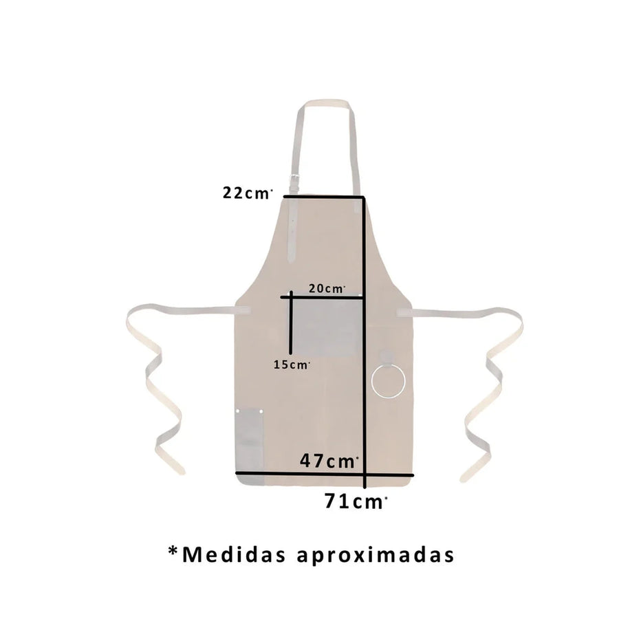 Delantal Pechera Parrillera Experto Cognac + Grabado Láser