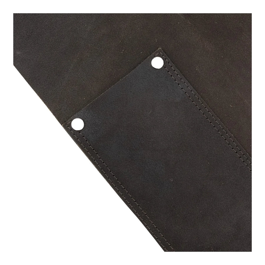 Delantal Pechera Parrillera Cuero Dark + Grabado Personalizado