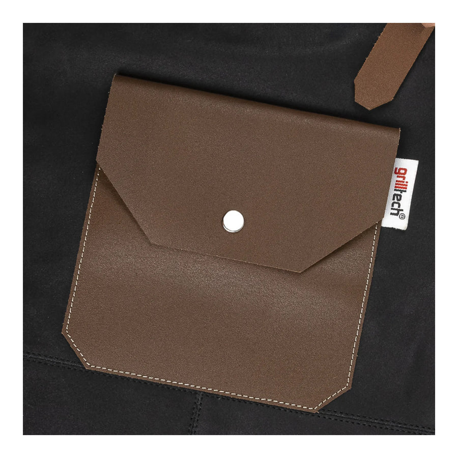 Delantal Pechera Parrillera Master Black Con Accesorios + Grabado Personalizado
