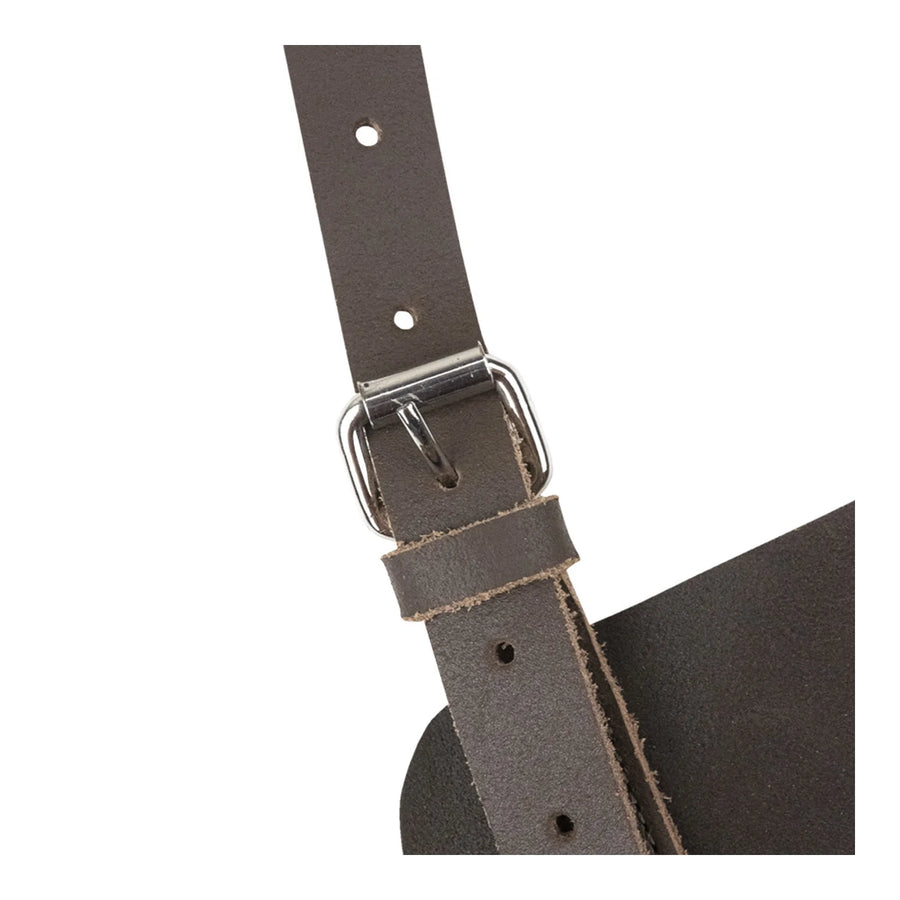 Delantal Pechera Parrillera Cuero Dark + Grabado Personalizado
