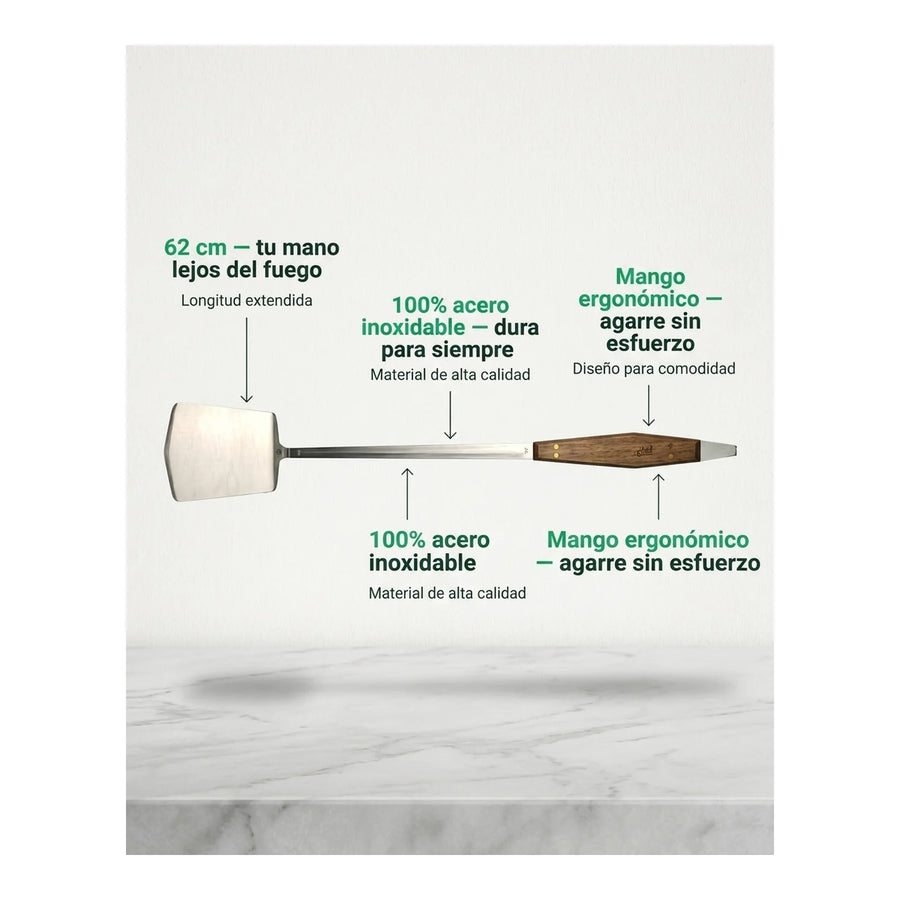 Espátula Parrillera Pro Xl Kangkawe Parrilla Cocina Premium