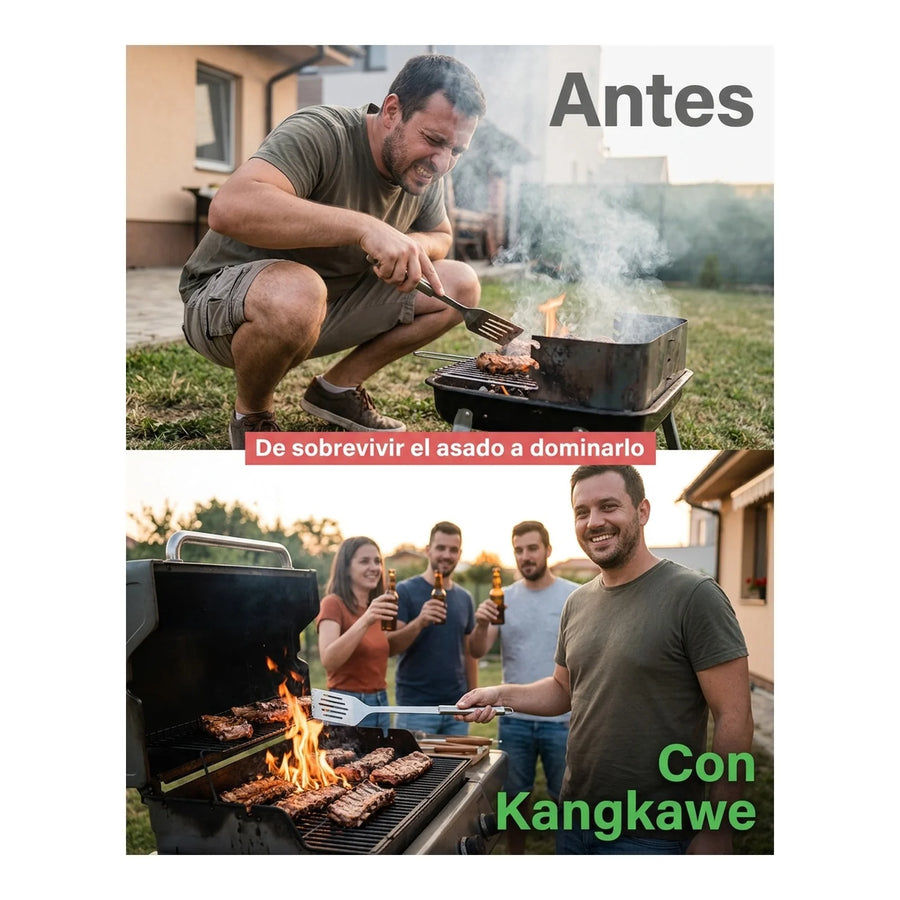 Espátula Parrillera Pro Xl Kangkawe Parrilla Cocina Premium