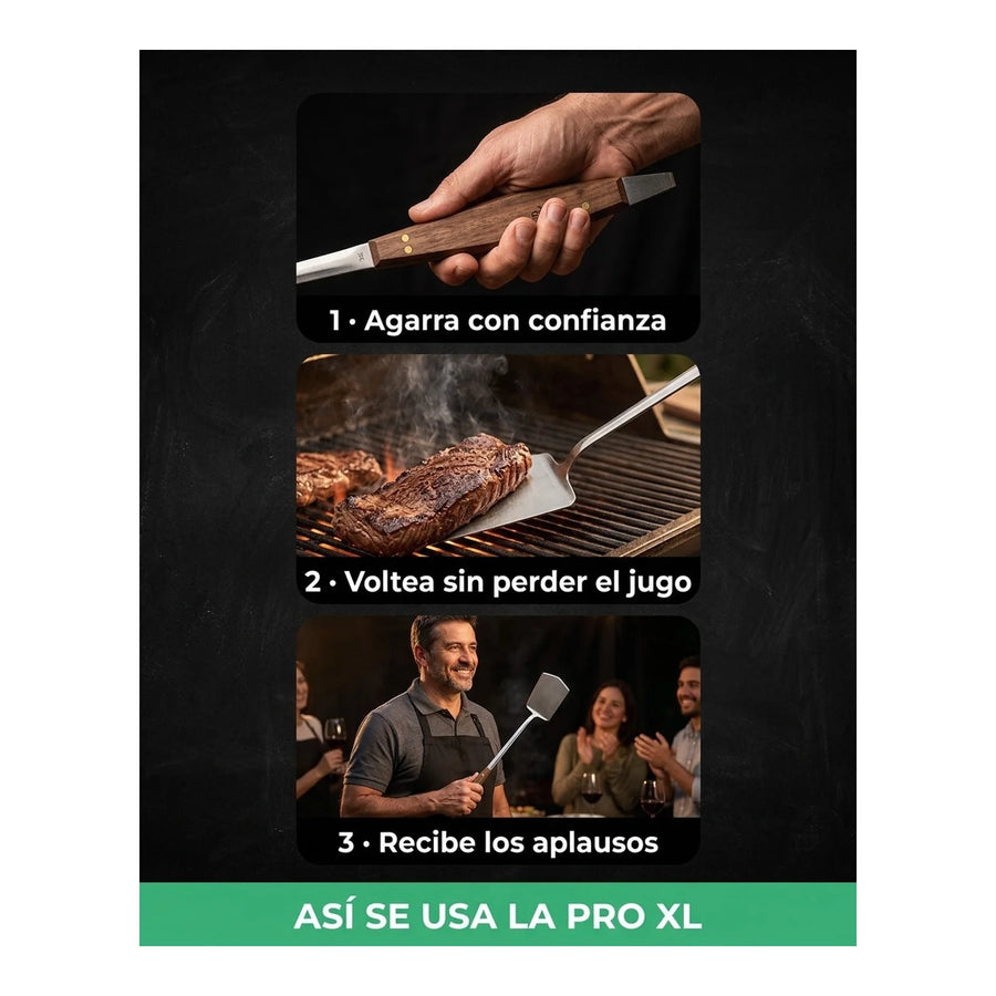 Espátula Parrillera Pro Xl Kangkawe Parrilla Cocina Premium