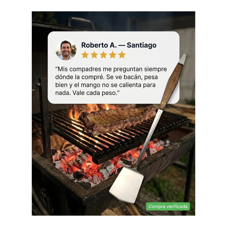 Espátula Parrillera Pro Xl Kangkawe Parrilla Cocina Premium