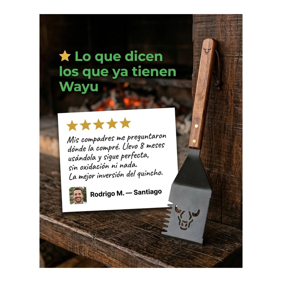 Espátula Wayu Asado Parrilla Bbq Barbacoa Cocina Quincho