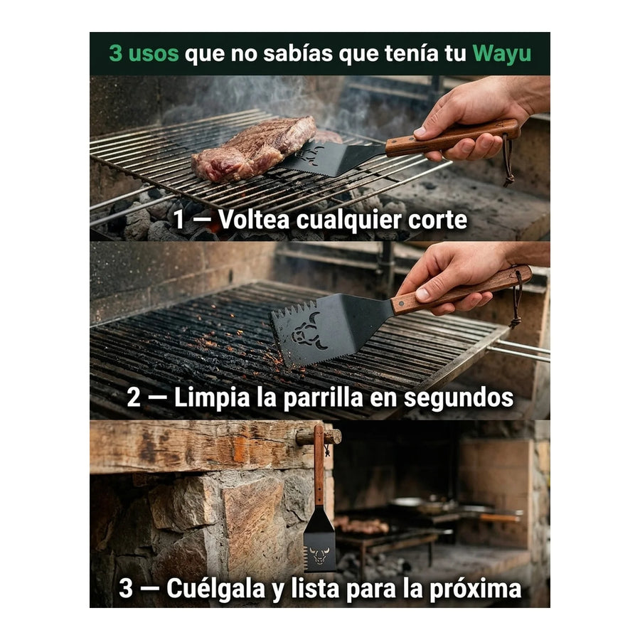 Espátula Wayu Asado Parrilla Bbq Barbacoa Cocina Quincho