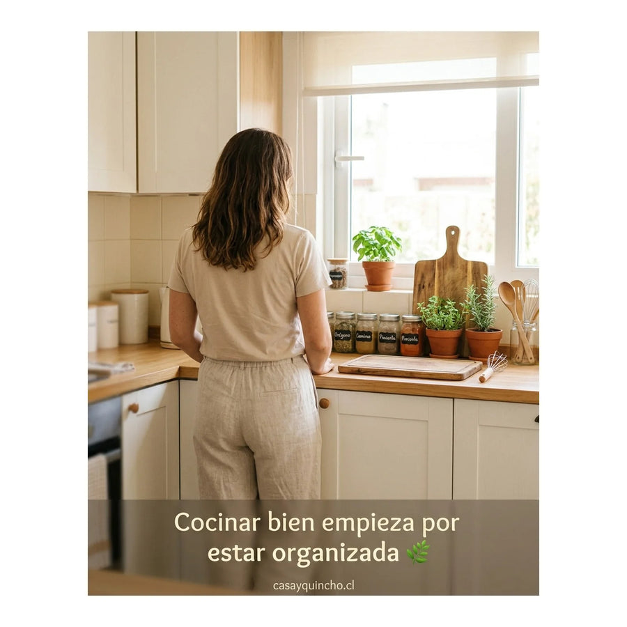 Especiero Condimentero 6 Frascos Cocina Bamboo Wayu Color Transparente