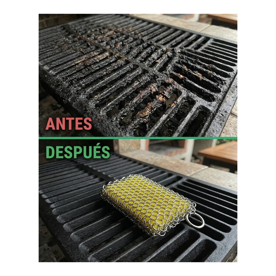 Esponja Con Malla De Acero Inoxidable Kanka Limpieza