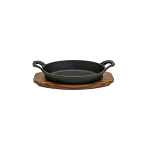 Fuente 2 Asas Fierro Fundido 22x16 Cms Preparaciones Gourmet Negro