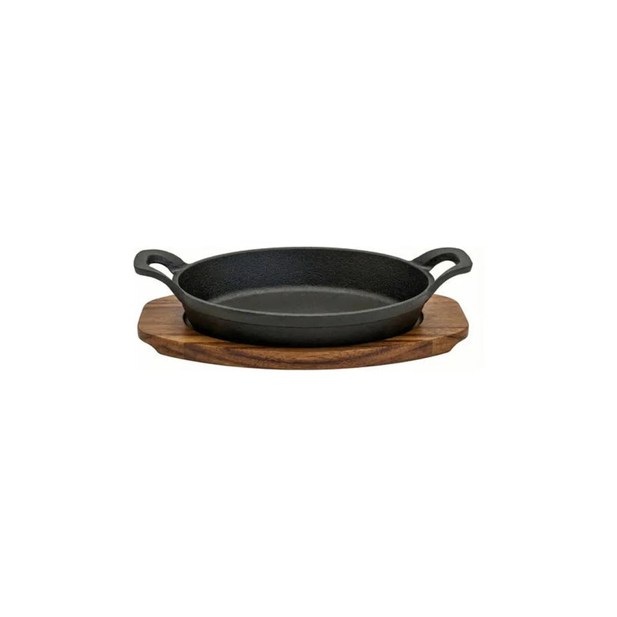 Fuente 2 Asas Fierro Fundido 22x16 Cms Preparaciones Gourmet Negro
