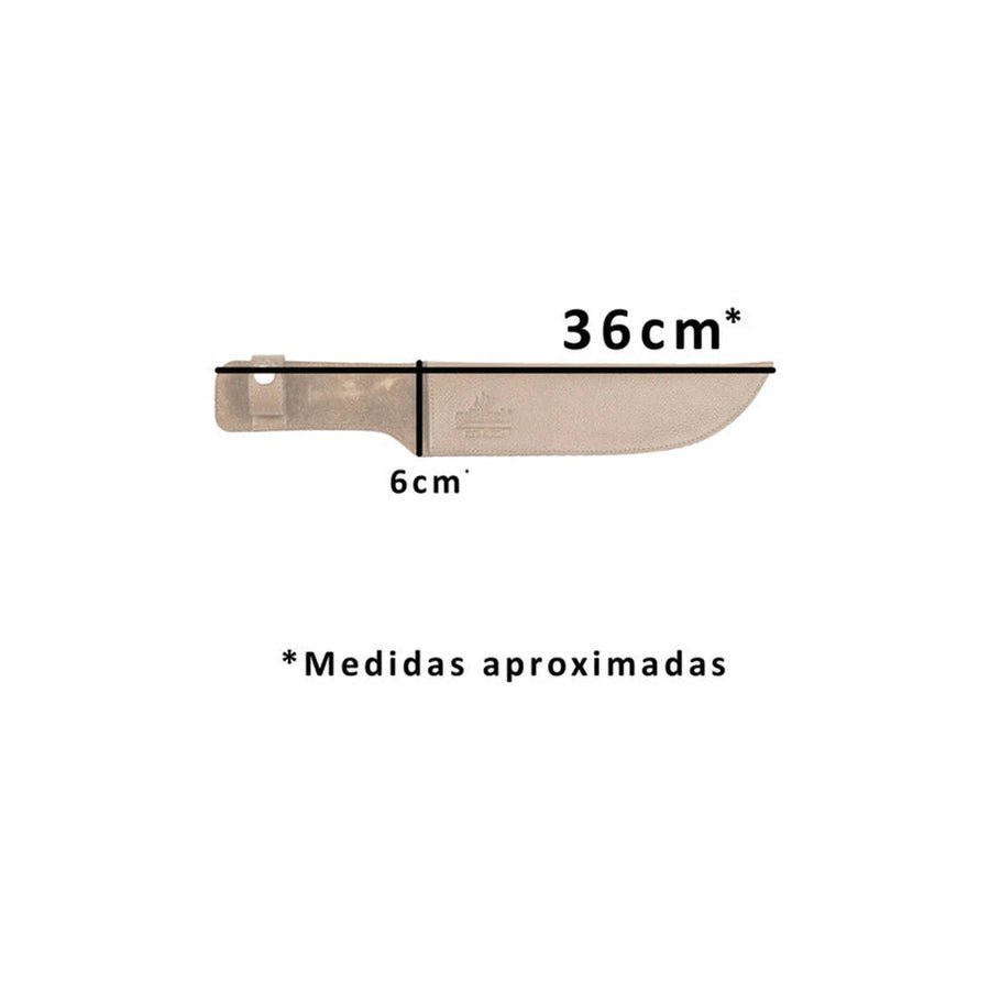 Funda De Cuero Cuchillo Medio Golpe + Grabado Láser Gratis