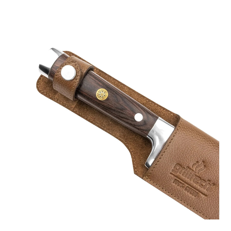 Funda De Cuero Cuchillo Medio Golpe + Grabado Láser Gratis - 9