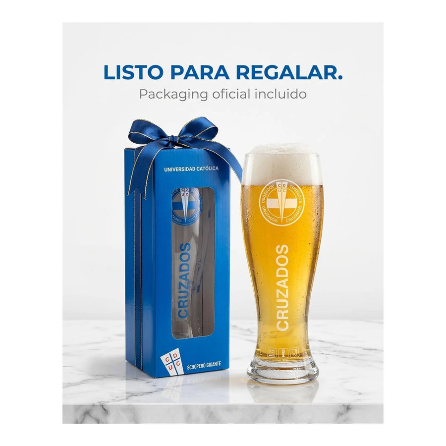 Garza Gigante U Católica Shopero 1 Litro Cerveza Shop Fútbol