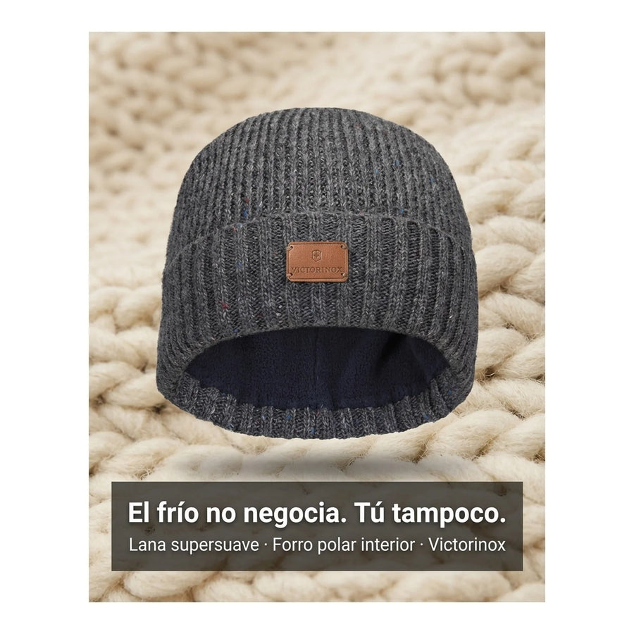 Gorro De Lana  Deluxe Victorinox Color Gris 611134