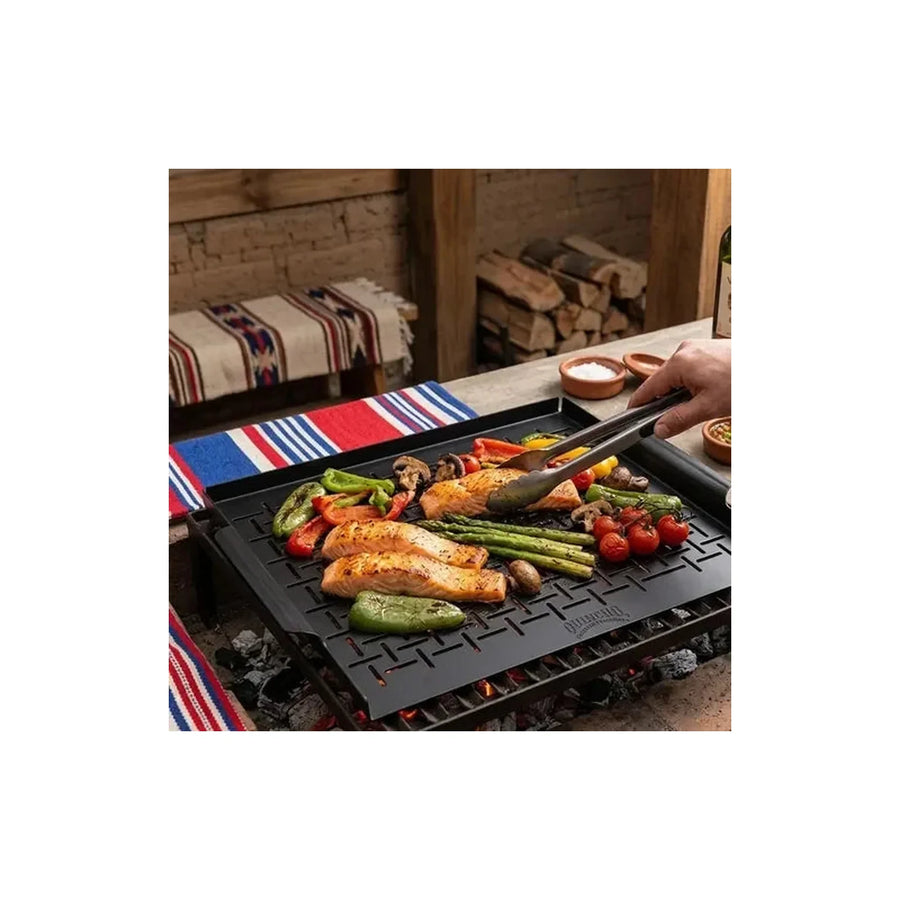 Grill Bandeja Asado Parrilla Saltear Verduras Pescado Bbq  Negro