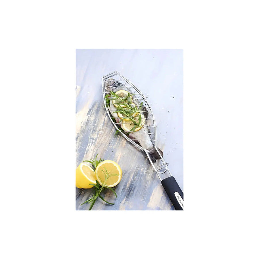 Grill De Pescado Parrilla Pescado 62x12cm Asado Parrilla