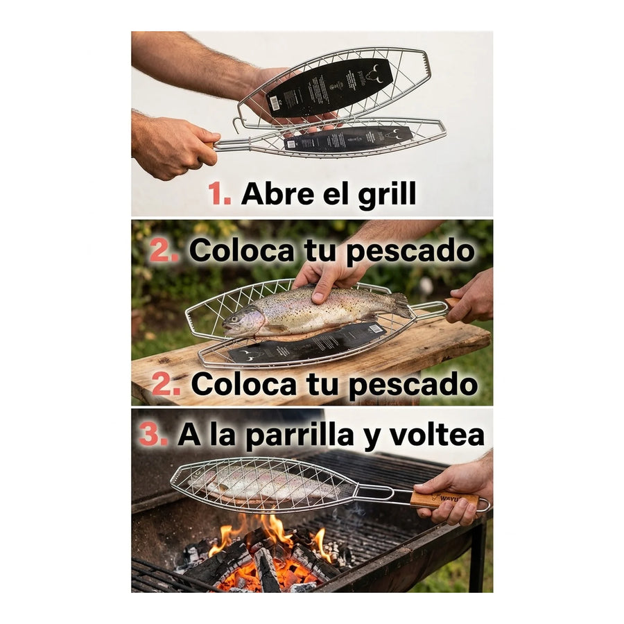 Grill Para Pescado Wayu Cocina Asado Parrilla Bbq