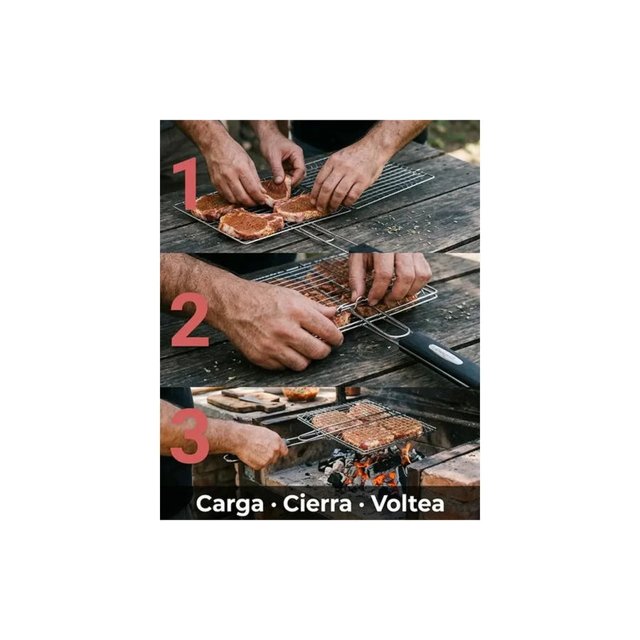 Grill Pasa Asar Barbecue Net Premium Asado Parrilla 28x62x3