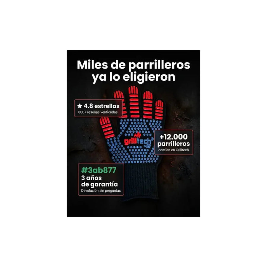 Guante Alta Temperatura Grilltech Cocina Asado Parrilla