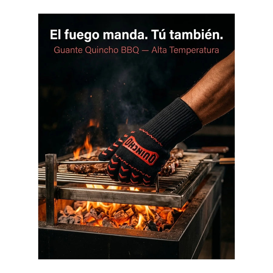 Guante Parrillero Alta Temperatura Quincho BBQ Muñeca Larga