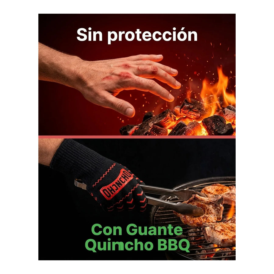 Guante Parrillero Alta Temperatura Quincho BBQ Muñeca Larga