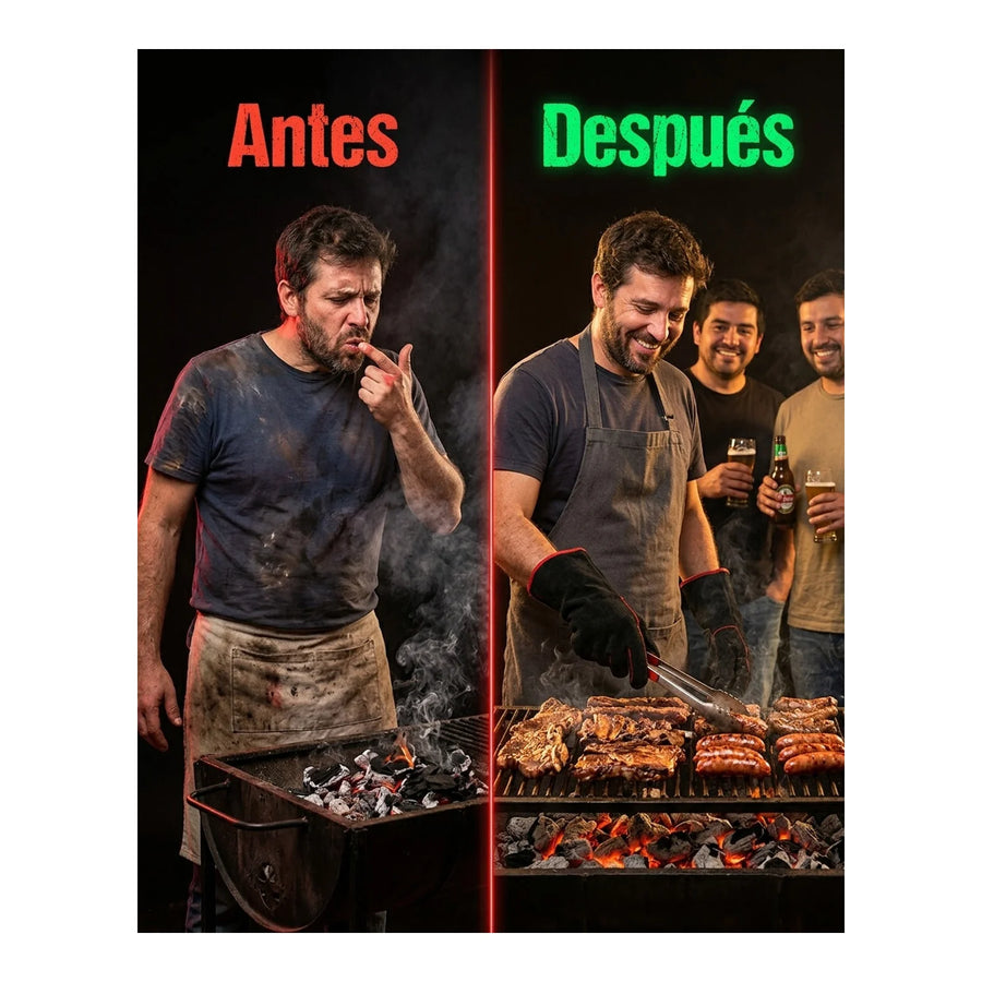 Guante Parrillero Alta Temperatura Quincho BBQ Muñeca Larga