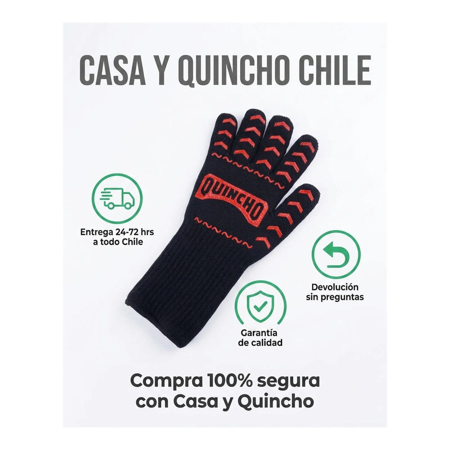 Guante Parrillero Alta Temperatura Quincho BBQ Muñeca Larga