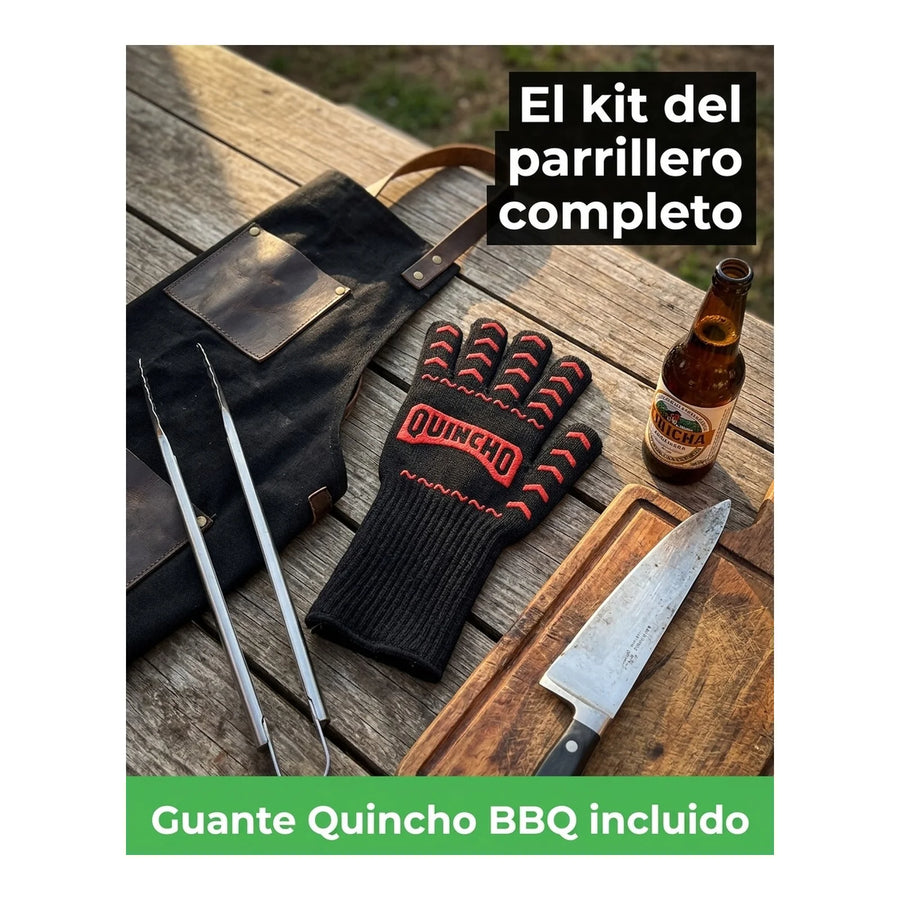 Guante Parrillero Alta Temperatura Quincho BBQ Muñeca Larga