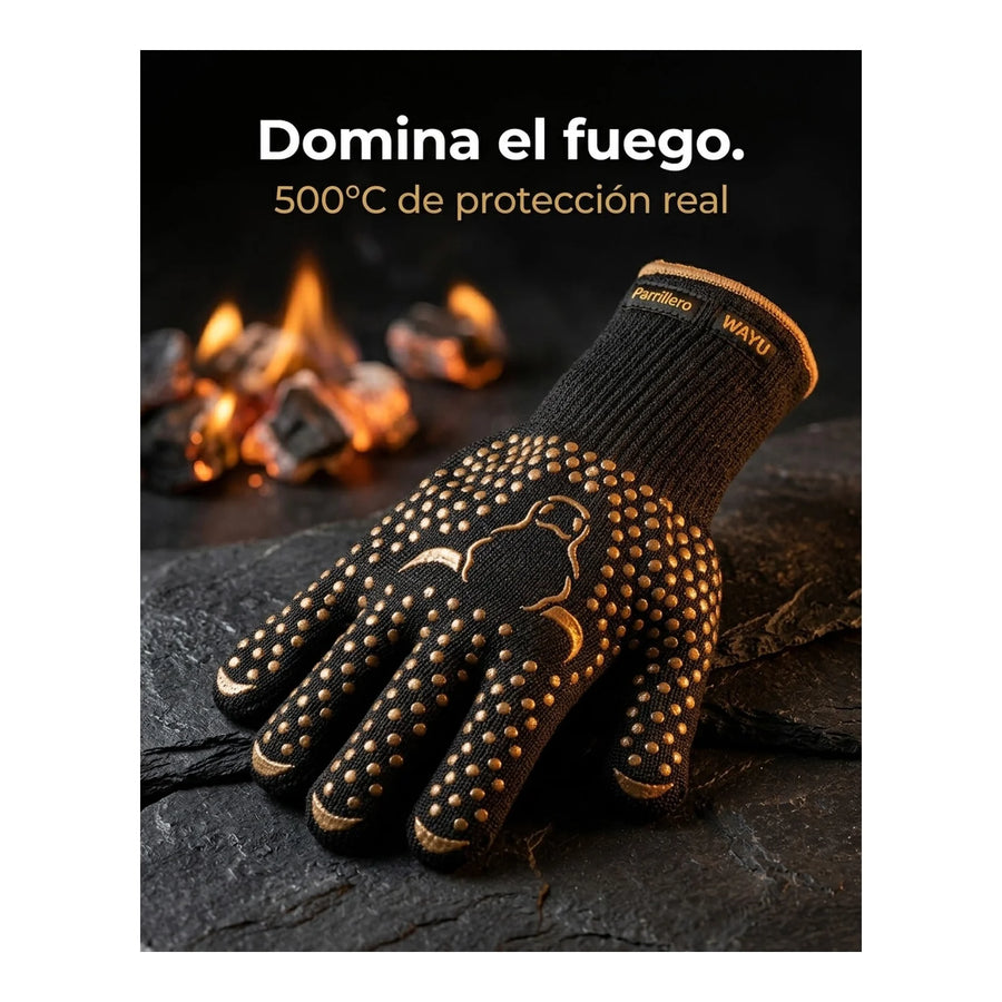 Guante Parrillero Wayu Alta Temperatura 500°C - Aramida y Silicona Chile