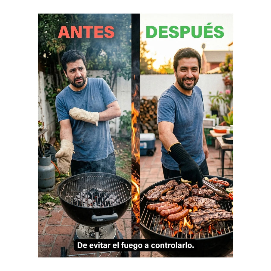 Guante Parrillero Wayu Alta Temperatura 500°C - Aramida y Silicona Chile