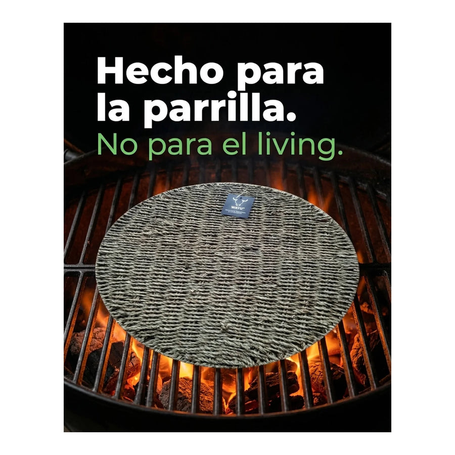 Individual Redondo Wayu 38cm Yute Cocina Bbq Asado Parrilla