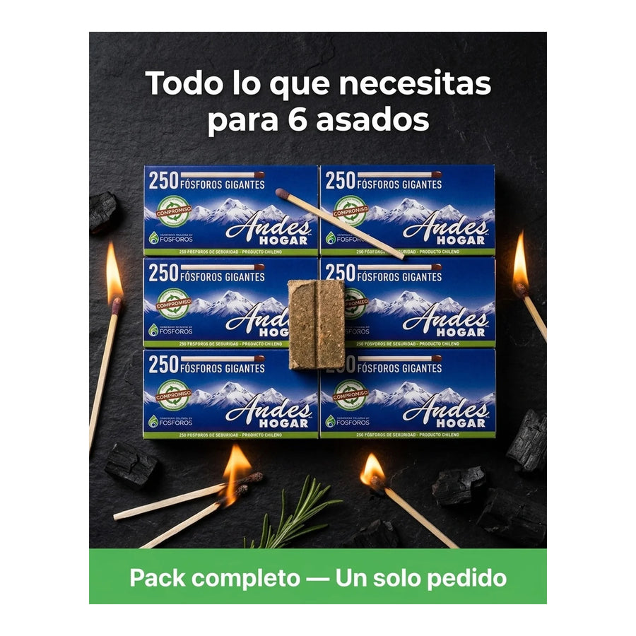Iniciador De Fuego Fosforos X L Parrilla Carbon Leña Estufa