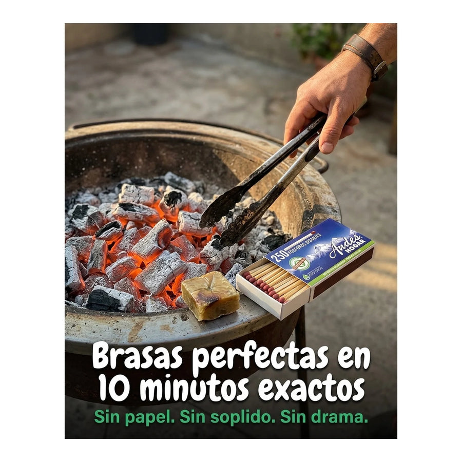 Iniciador De Fuego Fosforos X L Parrilla Carbon Leña Estufa