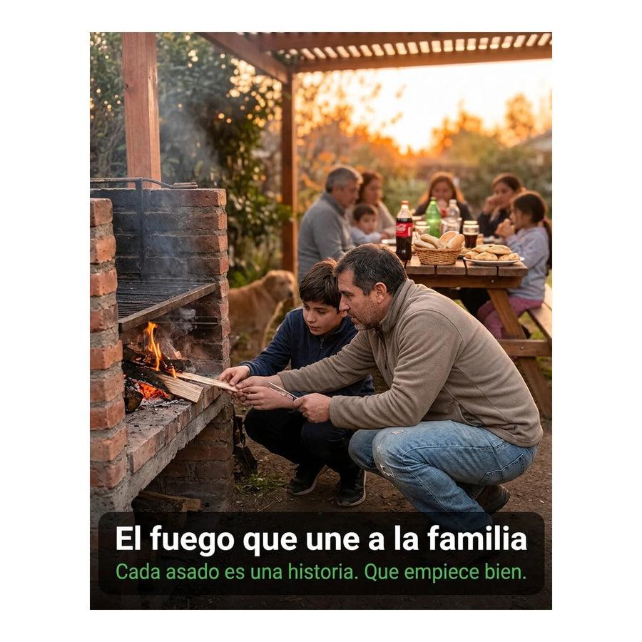 Iniciador De Fuego Fosforos X L Parrilla Carbon Leña Estufa