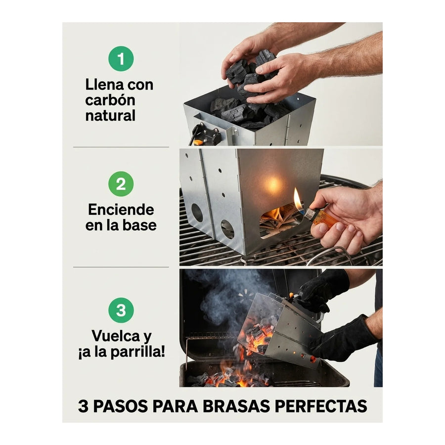 Iniciador De Fuego Quincho Encendedor Carbon Desarmable